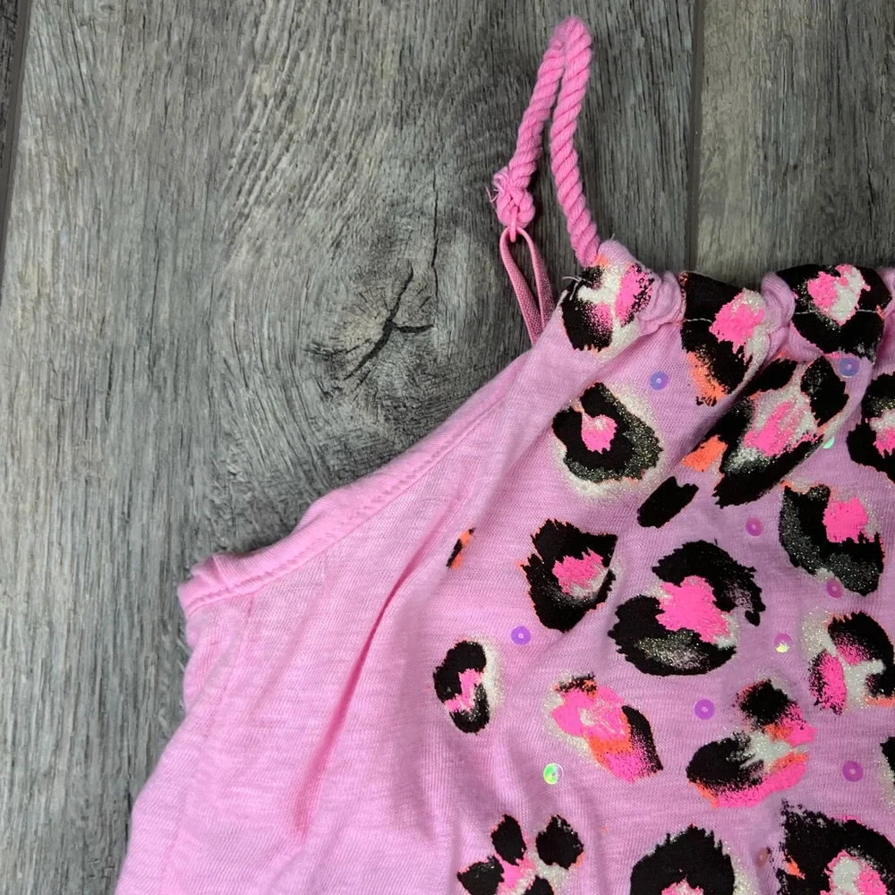 Justice Pink Cheetah Print‎ Tank